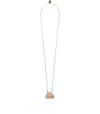 Weekend Max Mara Pearlised Pastaccino Bag Pendant Necklace In Gold