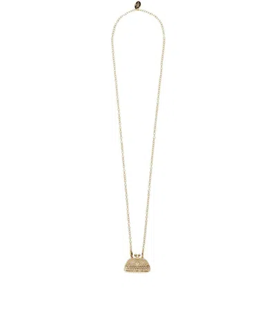 Weekend Max Mara Pasticcino Bag Gold Necklace