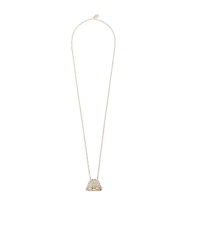 Weekend Max Mara Pasticcino Bag-pendant Necklace In Gold