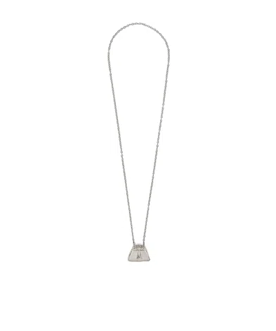 Weekend Max Mara Pasticcino Bag Pendant Necklace In Gray
