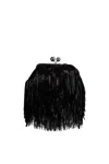Weekend Max Mara Pasticcino Bag Small Flou With Fringes And Sequins In Nero