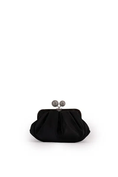 Weekend Max Mara Pasticcino Bag Small In Satin In Nero