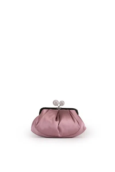 Weekend Max Mara Pasticcino Bag Small In Satin In Rosa