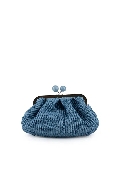 Weekend Max Mara Pasticcino Bag Small Palmas In Raffia