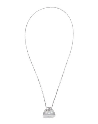 Weekend Max Mara Pasticcino Bag Woman Necklace Silver Size - Metal