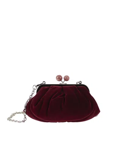 Weekend Max Mara Pasticcino Clutch In Bordeaux