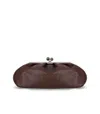 Weekend Max Mara Pasticcino Cristin Large Dark Brown Clutch In Brown