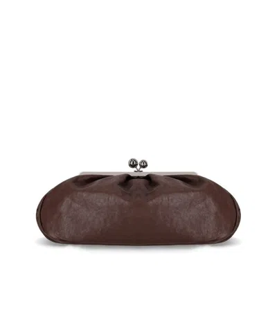 Weekend Max Mara Pasticcino Cristin Large Dark Brown Clutch
