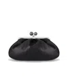 Weekend Max Mara Pasticcino Cubico Medium Black Clutch In Black
