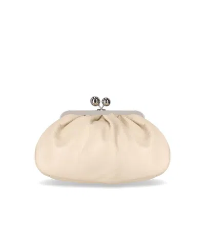 Weekend Max Mara Pasticcino Cubico Medium Ivory Clutch In Beige