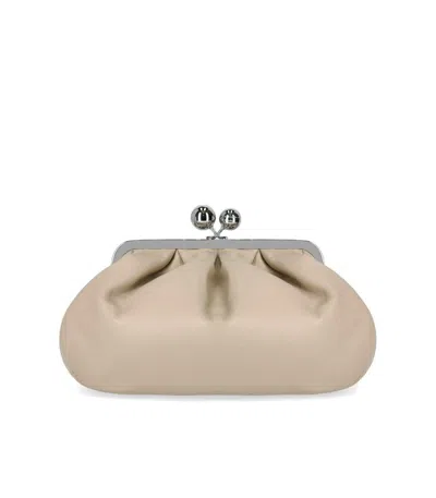 Weekend Max Mara Pasticcino Cubico Medium Sand Clutch Bag