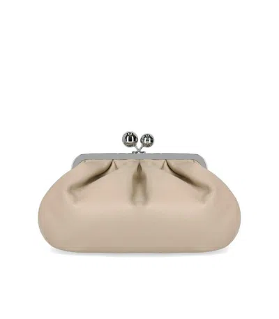Weekend Max Mara Pasticcino Cubico Medium Sand Clutch Bag