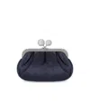 Weekend Max Mara Pasticcino Emmy Small Navy Blue Clutch Bag In Blue