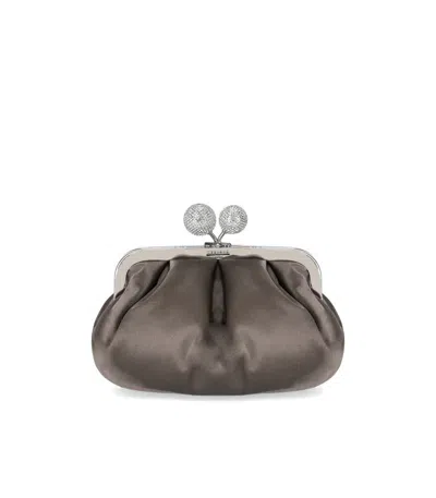 Weekend Max Mara Pasticcino Emmy Small Piombo Clutch Bag In Lead