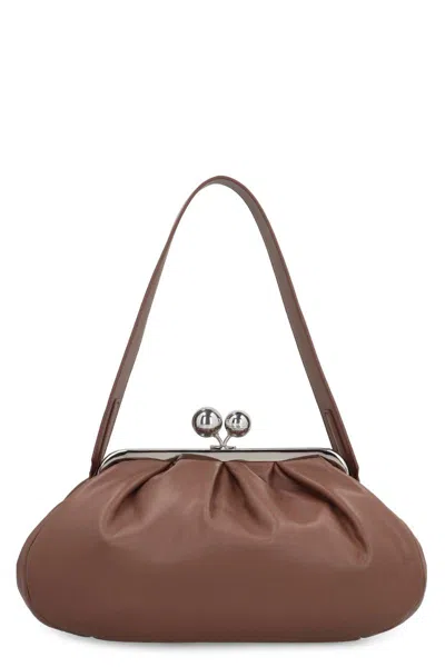 Weekend Max Mara Pasticcino Leather Bag In Brown