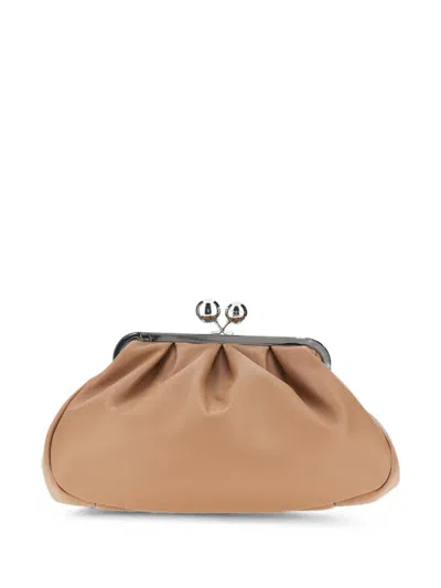 Weekend Max Mara Pasticcino Leather Tote Bag In Neutral