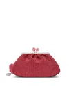 Weekend Max Mara Pasticcino Medium Raffia Effect Handbag In Pink