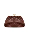 Weekend Max Mara Pasticcino Mirte Large Light Brown Clutch In Brown