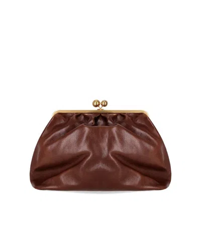 Weekend Max Mara Pasticcino Mirte Large Light Brown Clutch