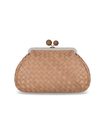 Weekend Max Mara Pasticcino Pancia Medium Orzo Clutch In Sand