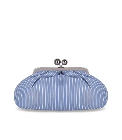 Weekend Max Mara Pasticcino Rubens Medium Light Blue Clutch