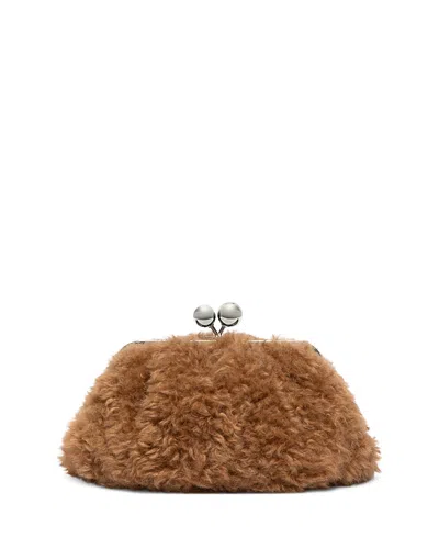 Weekend Max Mara Pasticcino Small Faux Fur Clutch