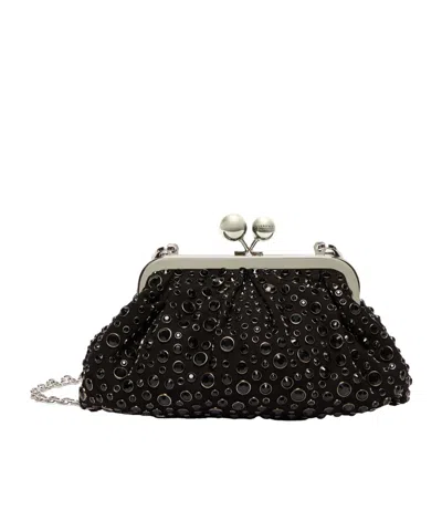 Weekend Max Mara Pasticcino Small Shoulder Bag In Black
