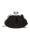 Weekend Max Mara Women's Emmy - Small Satin Pastry Bag With Rhinestones In Black
