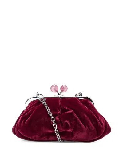 Weekend Max Mara Pasticcino Velvet Clutch Bag In Purple
