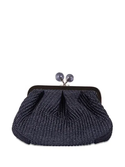 Weekend Max Mara Pasticcino Woven Mini Bag In Blue