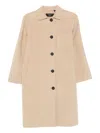Weekend Max Mara Patch-pocket Button Coat In Neutral