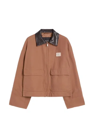Weekend Max Mara Patch-detail Trenchcoat In Brown