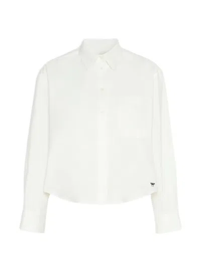 Weekend Max Mara Collared Shirt With Pocket And Long Sleeves In White