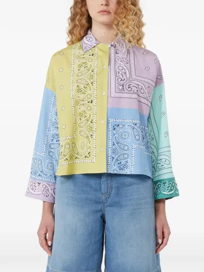 Weekend Max Mara Patchwork Bandana-print Shirt In Multi