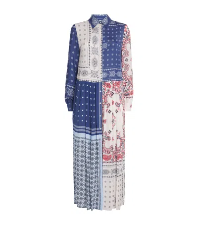 WEEKEND MAX MARA PATCHWORK PRINT MIDI DRESS