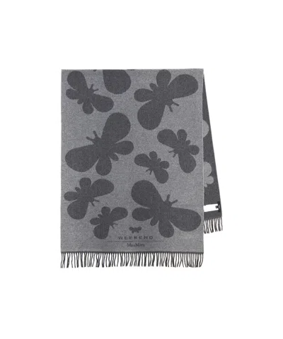 Weekend Max Mara Pattern Scarf In Gray
