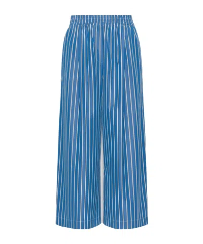 Weekend Max Mara Patterned Casual Pants In Blue