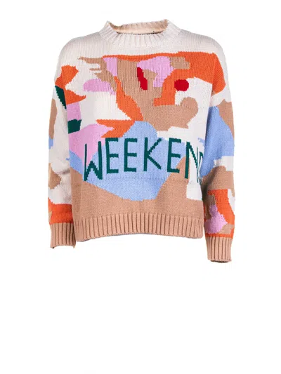 Weekend Max Mara Patterned Cotton Yarn Sweater