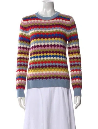 Pre-owned Weekend Max Mara Patterned Crew Neck Sweater In Multicolor