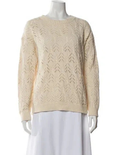 Pre-owned Weekend Max Mara Patterned Crew Neck Sweater In Neutral