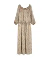 Weekend Max Mara Patterned Georgette Dress In Nude