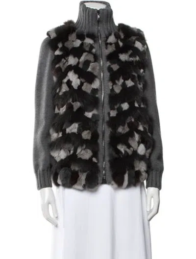 Pre-owned Weekend Max Mara Patterned Jacket In Black