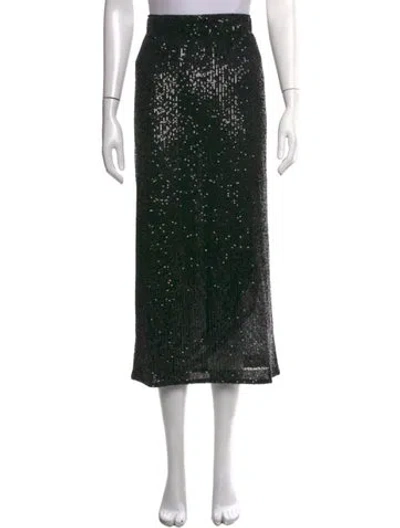 Pre-owned Weekend Max Mara Patterned Long Skirt W/ Tags In Black