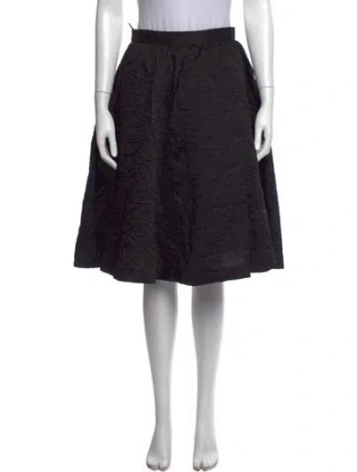 Pre-owned Weekend Max Mara Patterned Midi Length Skirt In Black