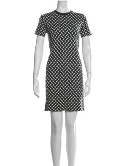 Pre-owned Weekend Max Mara Patterned Mini Dress In Black