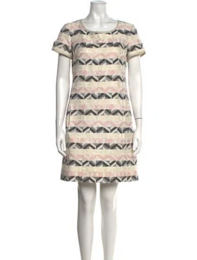 Pre-owned Weekend Max Mara Patterned Mini Dress In Pink