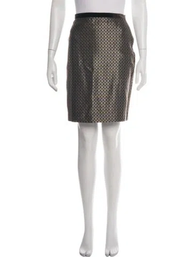 Pre-owned Weekend Max Mara Patterned Mini Skirt In Brown