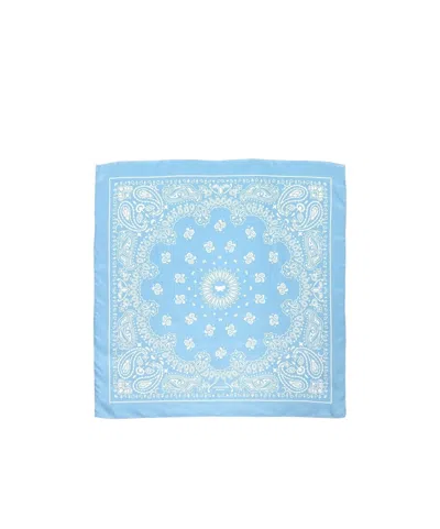 Weekend Max Mara Patterned Silk Scarf In Blue