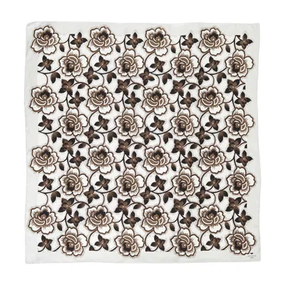 Weekend Max Mara Patterned Silk Scarves In White