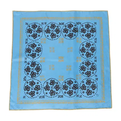 Weekend Max Mara Patterned Silk Scarves In Blue